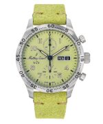 Mathey-Tissot Type 21 Chrono Leather Strap Green Dial Automatic H1821CHTLV Men's Watch