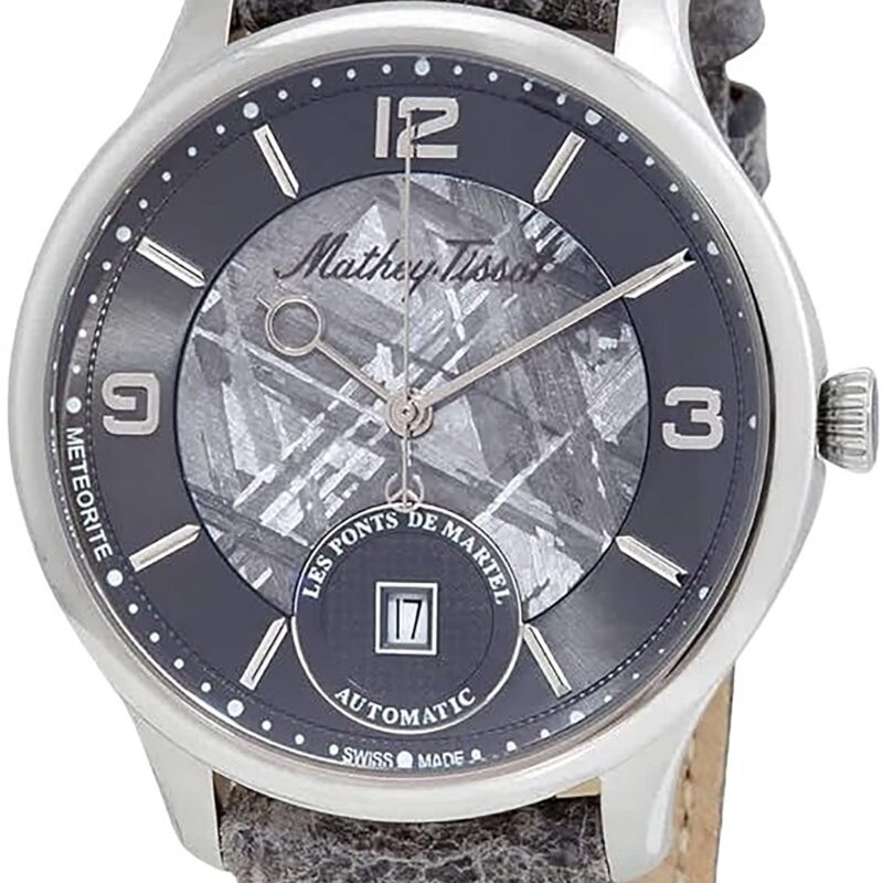 Mathey-Tissot Edmond Limited Edition Leather Strap Grey Dial Automatic H1886META Men's Watch