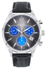 Mathey-Tissot Urban Chrono Leather Strap Black Dial Quartz H411CHALMB Men's Watch