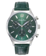 Mathey-Tissot Urban Chronograph Leather Strap Green Dial Quartz H411CHALV Men's Watch
