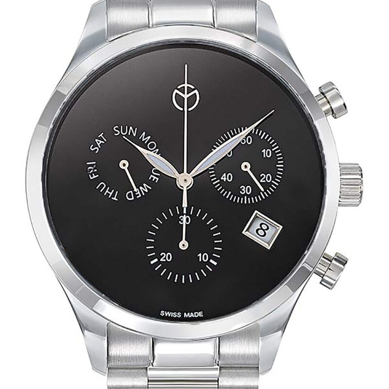 Mathey-Tissot Urban Chronograph Stainless Steel Black Dial Quartz H411CHNM Men's Watch