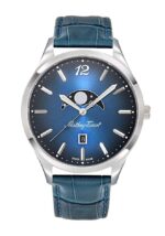 Mathey-Tissot Urban Moon Leather Strap Blue Dial Quartz H411LABU Men's Watch