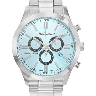 Mathey-Tissot Mathy I Jumbo Chronograph Stainless Steel Blue Dial Quartz H455CHSK Men's Watch