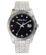 Mathey-Tissot Mathy II Stainless Steel Crystal Accents Black Dial Quartz H710AN Men's Watch