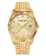 Mathey-Tissot Mathy II Stainless Steel Crystal Accents Gold Tone Dial Quartz H710PDI Men's Watch