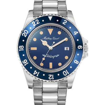 Mathey-Tissot Vintage Stainless Steel Blue Dial Quartz H900ABU Men's Watch