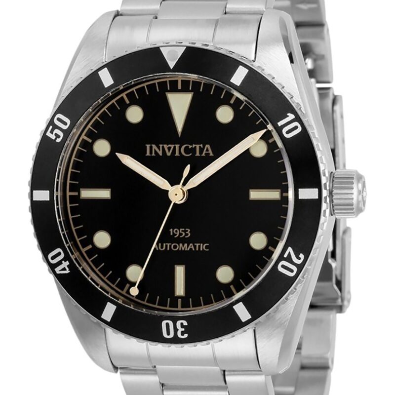 Invicta Vintage Pro Diver Stainless Steel Black Dial Automatic Diver's 31290 200M Men's Watch