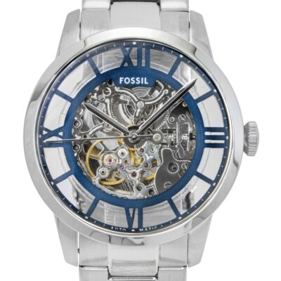 Fossil Townsman Stainless Steel Blue Skeleton Dial Automatic ME3260 Men's Watch