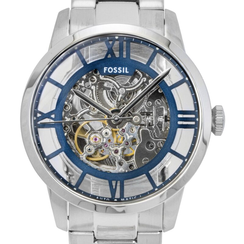 Fossil Townsman Stainless Steel Blue Skeleton Dial Automatic ME3260 Men's Watch