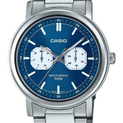 Casio Standard Analog Stainless Steel Blue Dial Quartz MTP-E335D-2E1V Men's Watch