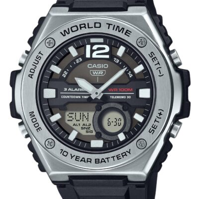 Casio Standard Analog Digital Resin Strap Black Dial Quartz MWQ-100-1AV 100M Men's Watch