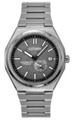 Citizen Zenshin Super Titanium Grey Dial Automatic Nj0180-80h 100m Men's Watch