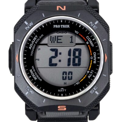 Casio Pro Trek Digital Black Bio-Based Resin Strap Solar PRG-69-1 100M Men's Watch