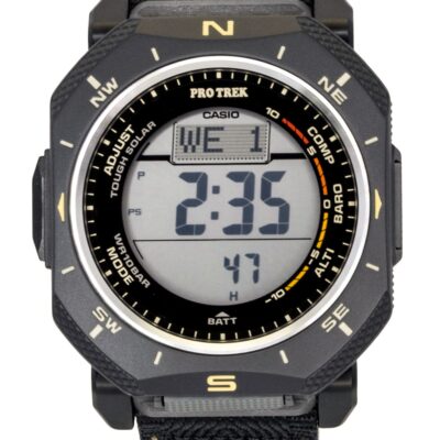 Casio Pro Trek Digital Fabric Strap Solar PRG-69B-1 100M Men's Watch