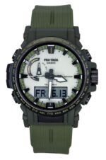 Casio Pro Trek Analog Digital Bio-Based Resin Strap White Dial Solar PRW-61LD-3 100M Men's Watch