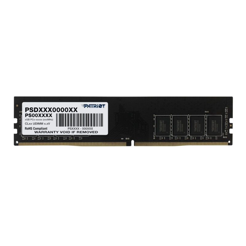 PSD48G320081_Patriot-Signature-Line-DDR4-8GB-3200MHz-Single-Rank-UDIMM-Black_wr_01 Patriot Signature Line 8GB DDR4 3200MHz Desktop Memory