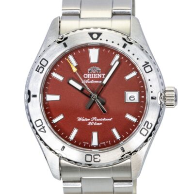 Orient Mako Stainless Steel Red Dial Automatic Diver's RA-AC0Q09R 200M Men's Watch