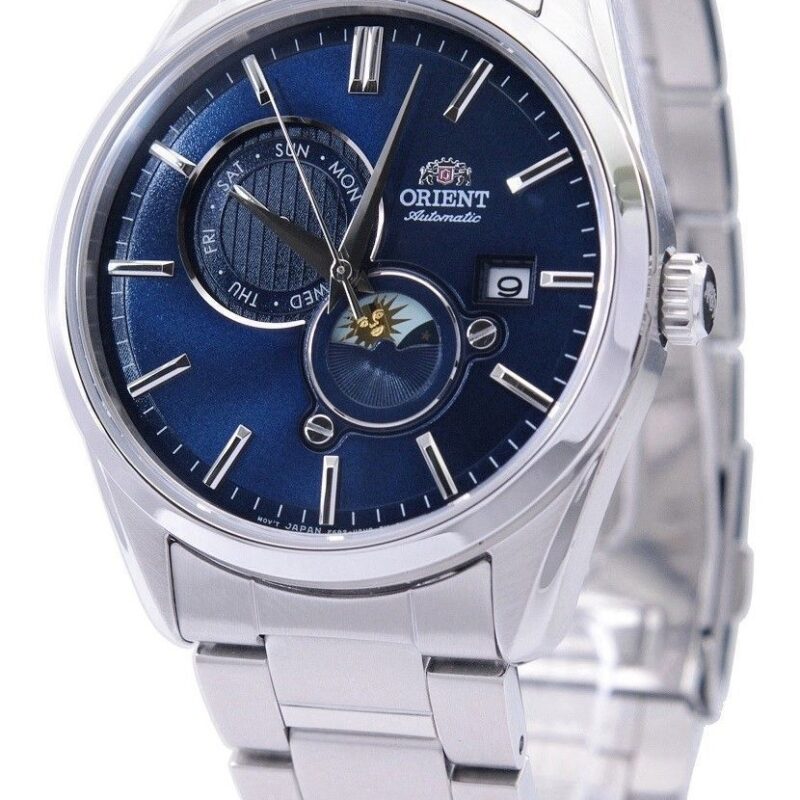 Orient Contemporary Sun & Moon Blue Dial Automatic RA-AK0308L10B RA-AK0308L30B Men's Watch Orient Contemporary Sun & Moon Blue Dial Automatic RA-AK0308L10B RA-AK0308L30B Men's Watch