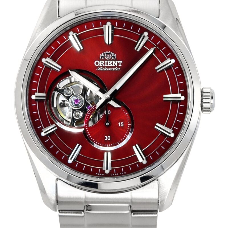 Orient Classic Contemporary Stainless Steel Red Open Heart Dial Automatic RA-AR0010R Men's Watch