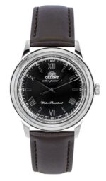 Orient Bambino Leather Strap Black Dial Solar RA-WK0004L Men's Watch