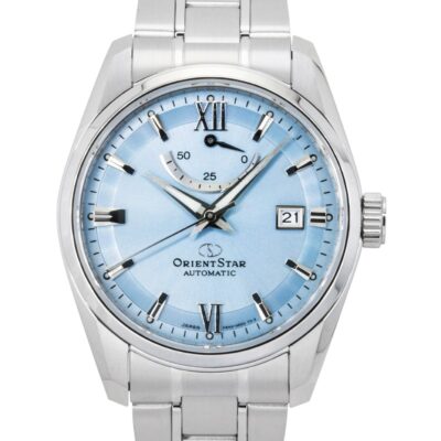 Orient Star Contemporary Stainless Steel Ice Blue Dial Automatic RE-AU0109L 100M Men's Watch