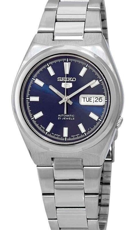 Refurbished Seiko Stainless Steel Blue Dial Automatic SNKC51J1 Men's Watch