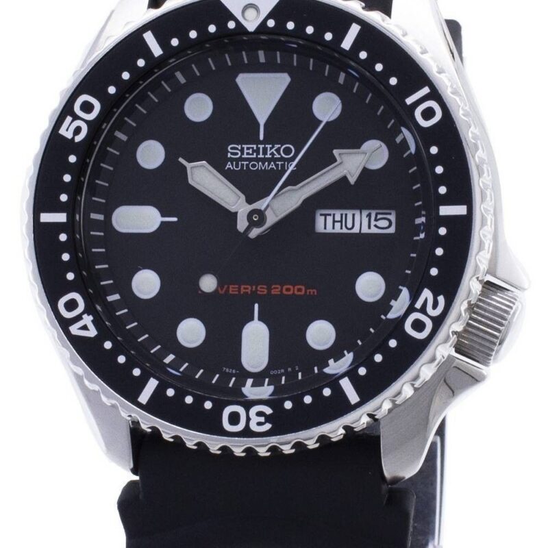 Refurbished Seiko Automatic Diver SKX007 SKX007K1 SKX007K Rubber Band Men's Watch