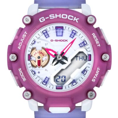 Refurbished Casio G-Shock Analog Digital Translucent Resin Strap Quartz GMA-S2200PE-6A 200M Women's Watch