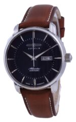 Refurbished Zeppelin Atlantic Blue Dial Leather Automatic 8466-3 84663 Men's Watch