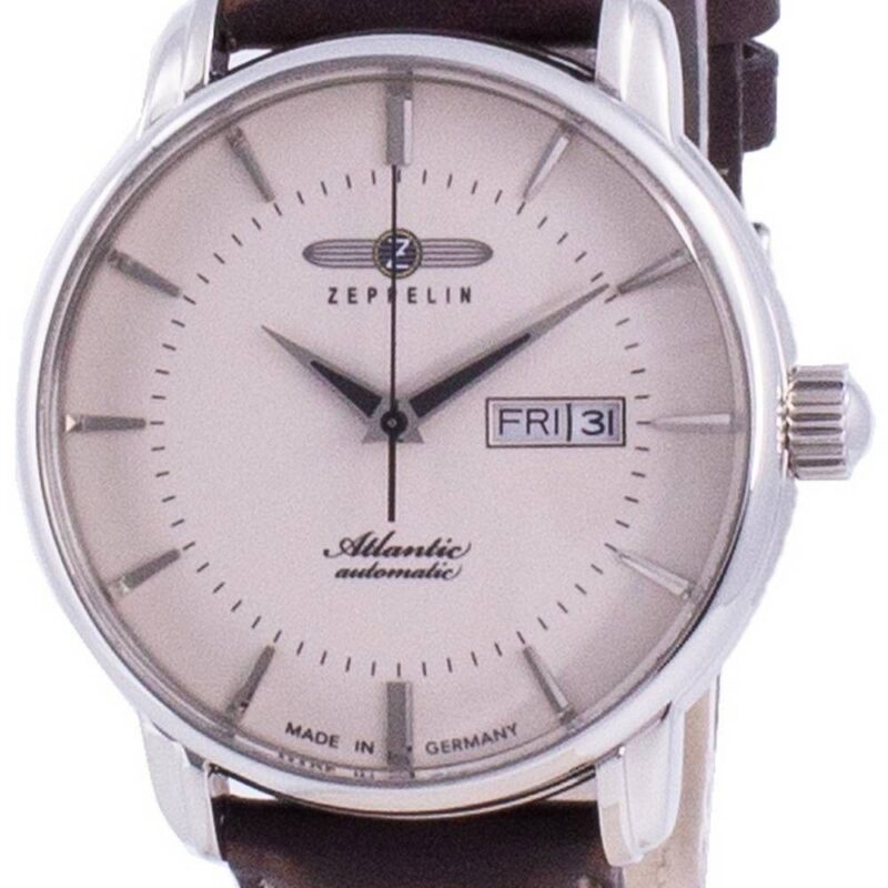Refurbished Zeppelin Atlantic Beige Dial Leather Strap Automatic 8466-5 84665 Men's Watch