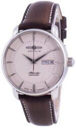 Refurbished Zeppelin Atlantic Beige Dial Leather Strap Automatic 8466-5 84665 Men's Watch
