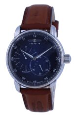 Refurbished Zeppelin New Captain's Line Blue Dial Leather Strap Automatic 8662-3 86623 Men's Watch