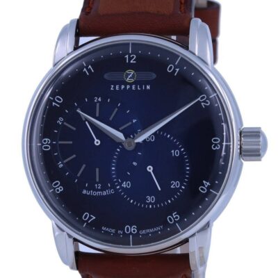 Refurbished Zeppelin New Captain's Line Blue Dial Leather Strap Automatic 8662-3 86623 Men's Watch
