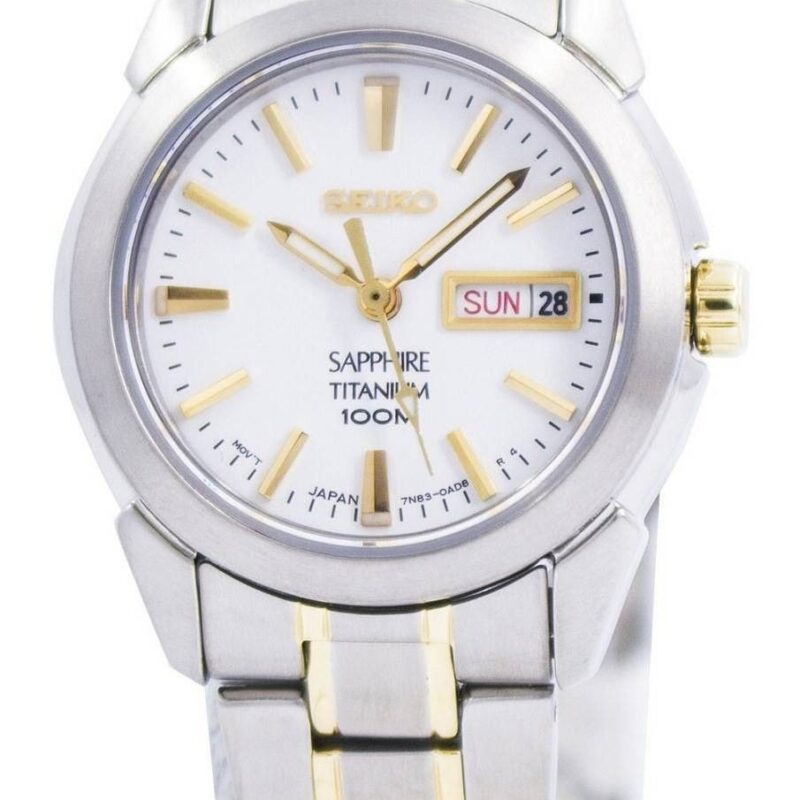 Refurbished Seiko Sapphire Titanium Quartz 100M SXA115 SXA115P1 SXA115P Women's Watch