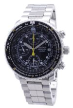 Refurbished Seiko Flightmaster SNA411 SNA411P1 SNA411P Pilot's Flight Alarm Chronograph Men's Watch