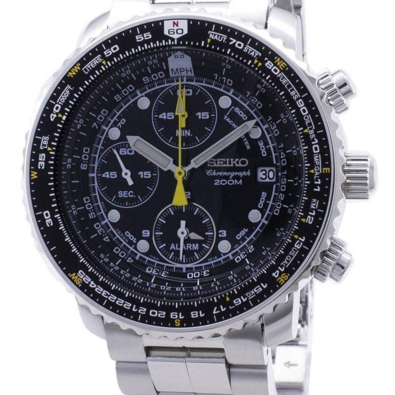 Refurbished Seiko Flightmaster SNA411 SNA411P1 SNA411P Pilot's Flight Alarm Chronograph Men's Watch Refurbished Seiko Flightmaster SNA411 SNA411P1 SNA411P Pilot's Flight Alarm Chronograph Men's Watch