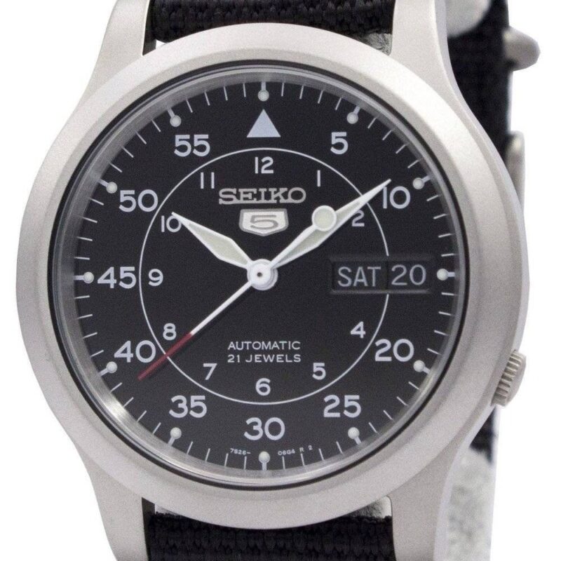 Refurbished Seiko 5 Military Black Dial Automatic SNK809K2 Men's Watch
