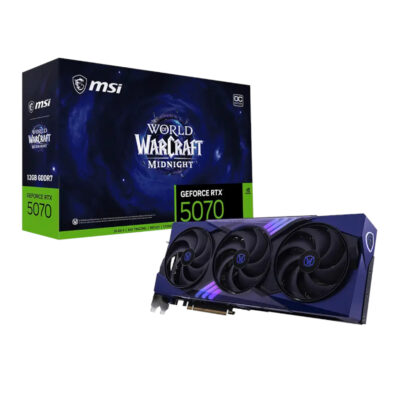 MSI GeForce RTX 5070 12GB World of Warcraft MIDNIGHT VOID EDITION OC Graphics Card