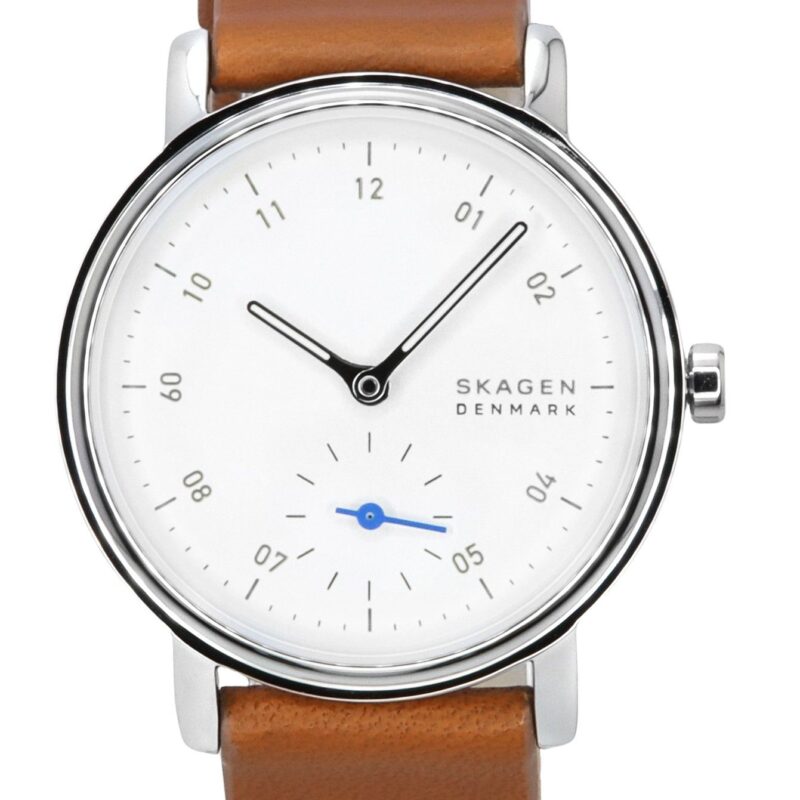 Skagen Kuppel Lille Brown Leather Strap White Dial Quartz SKW3103 Women's Watch Skagen Kuppel Lille Brown Leather Strap White Dial Quartz SKW3103 Women's Watch
