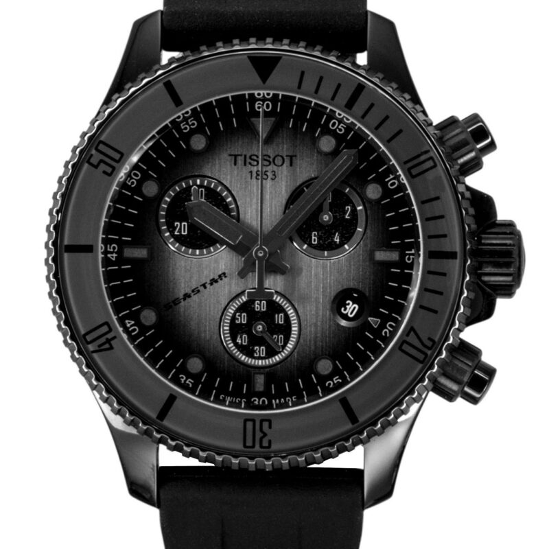 Tissot SeaStar 1000 Chronograph Synthetic Strap Black Dial Quartz Diver's T120.217.37.061.00 300M Men's Watch Tissot SeaStar 1000 Chronograph Synthetic Strap Black Dial Quartz Diver's T120.217.37.061.00 300M Men's Watch