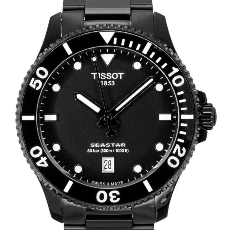 Tissot SeaStar 1000 Stainless Steel Black Dial Quartz Diver's T120.410.33.051.00 300M Men's Watch Tissot SeaStar 1000 Stainless Steel Black Dial Quartz Diver's T120.410.33.051.00 300M Men's Watch