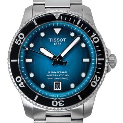 Tissot Seastar 1000 Powermatic 80 Turquoise Dial Automatic Diver's T120.807.11.091.00 300M Men's Watch