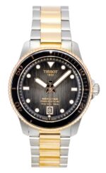 Tissot SeaStar 1000 Two Tone Stainless Steel Black Dial Automatic Diver's T120.807.22.051.01 300M Men's Watch