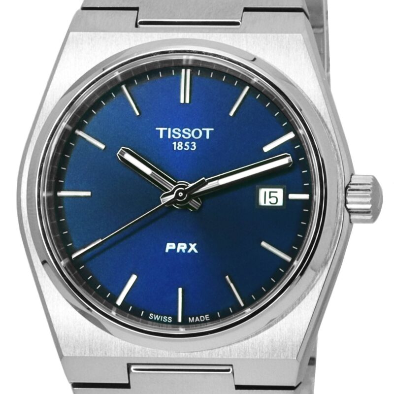 Tissot PRX T-Classic Stainless Steel Blue Dial Quartz T137.210.11.041.00 T1372101104100 100M Unisex Watch Tissot PRX T-Classic Stainless Steel Blue Dial Quartz T137.210.11.041.00 T1372101104100 100M Unisex Watch