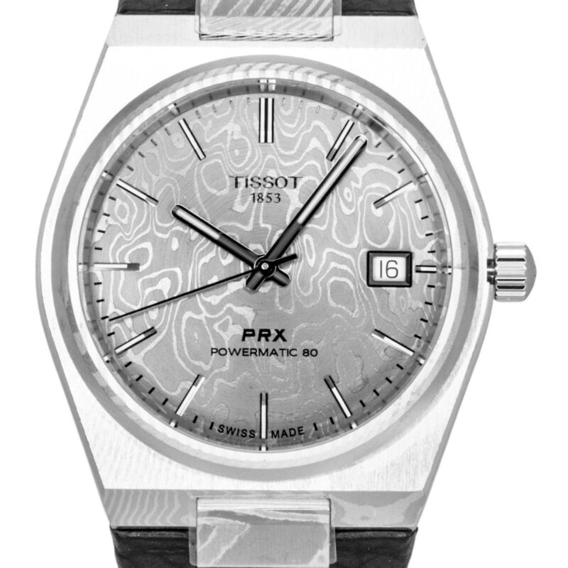 Tissot PRX Damascus Steel Synthetic Strap Grey Dial Automatic T137.807.96.081.00 100M Men's Watch Tissot PRX Damascus Steel Synthetic Strap Grey Dial Automatic T137.807.96.081.00 100M Men's Watch