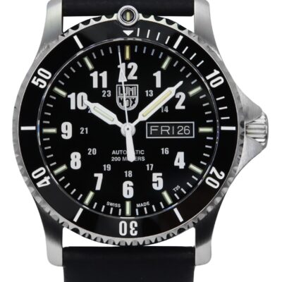 Luminox Sport Timer Leather Strap Blue Dial Automatic Diver's XS.0921 200M Men's Watch