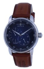 Zeppelin New Captain's Line Blue Dial Leather Strap Automatic 8662-3 86623 Men's Watch