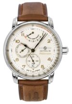 Zeppelin Mediterranee Leather Strap Champagne Dial Automatic 96905 Men's Watch