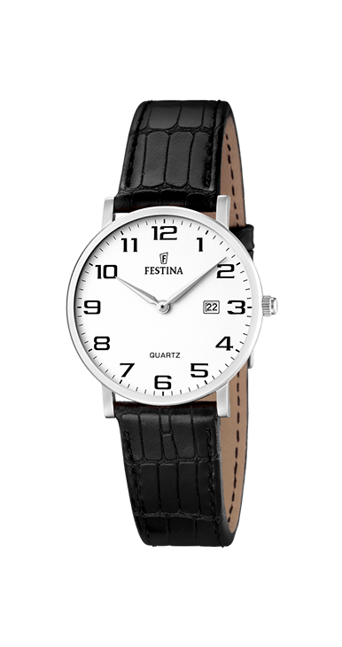 de22cb596f892561e40de3bb6519d3b7db753f50_F16477_1.png Festina Classic Leather Strap White Dial Quartz F16477-1 Women's Watch
