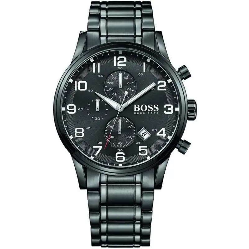 Hugo Boss Watch Men Metal Black Aeroliner 1513180